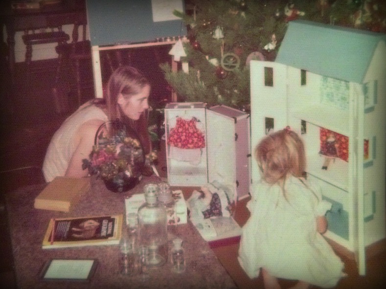 Christmas morning at the Powers house has always been about creative gifts and love. Don and Sue Powers (Sue pictured above at left) always made Christmas mornings special for their brood. Christmas morn 1973, Sue helps a 3-year-old Shelley with her new handmade dollhouse and handsewn doll clothes.